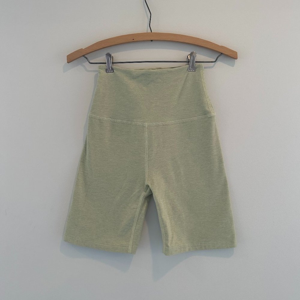 Beyond Yoga Spacedye High Waisted Biker Short, Size S, Lime